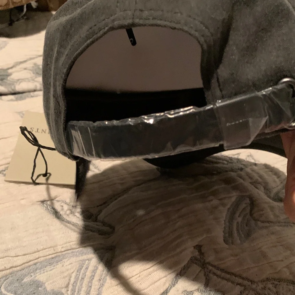 All Saints Black Embroidered Logo Cap - Picture 5 of 5